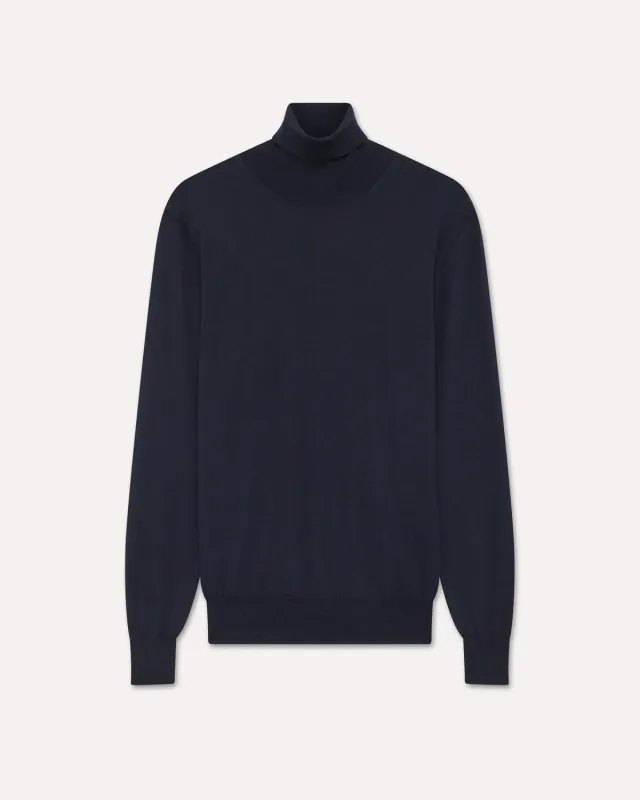 Lardini Timeless Dolcevita Blu Lana Seta Cashmere