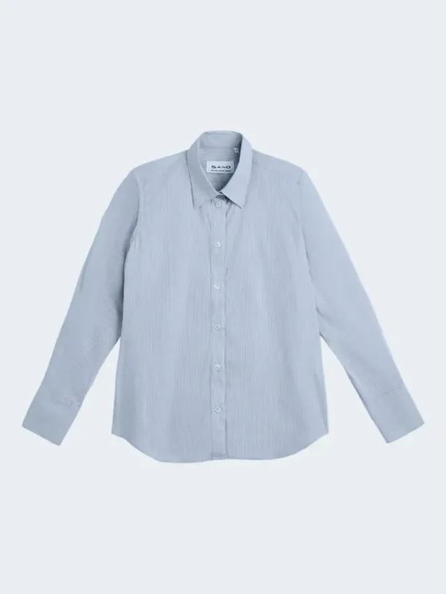 Sand Menswear Sirena camicia poplin righe stretch