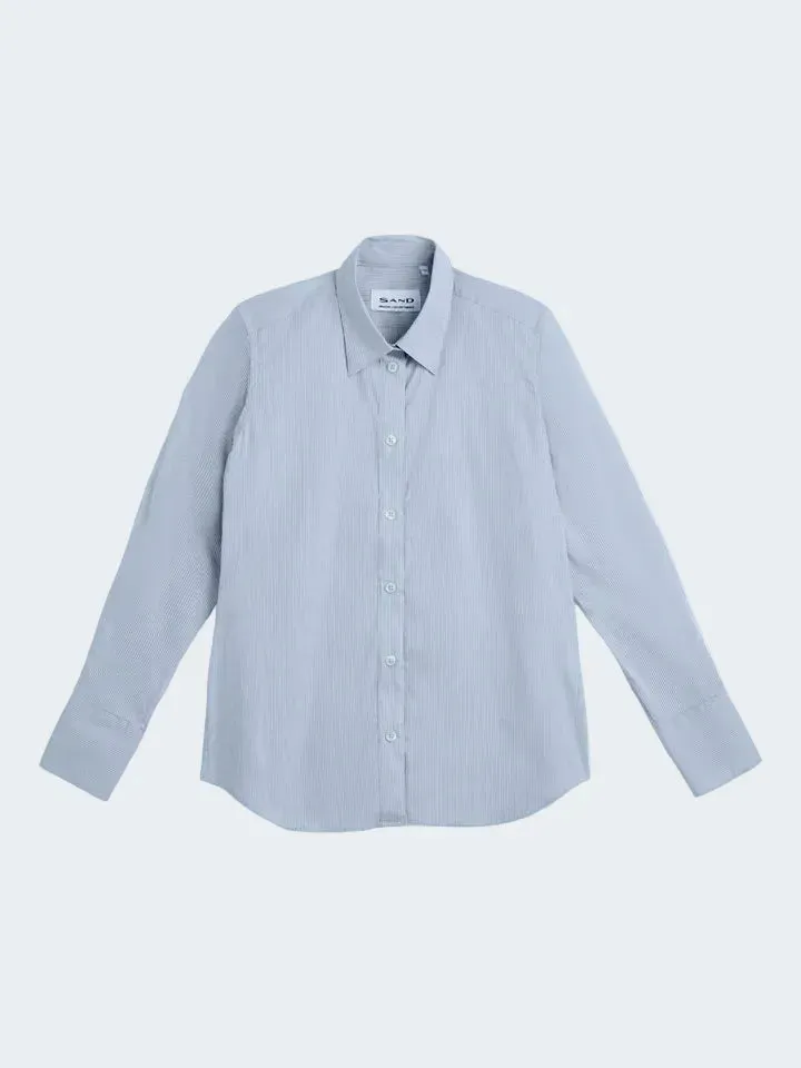 Sand Menswear Sirena camicia poplin righe stretch
