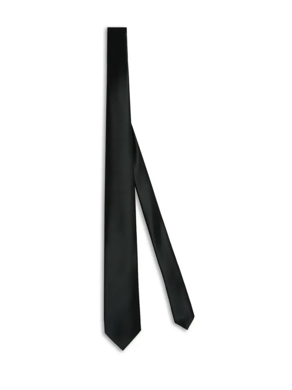 Caruso papillon raso di seta nero tinta unita