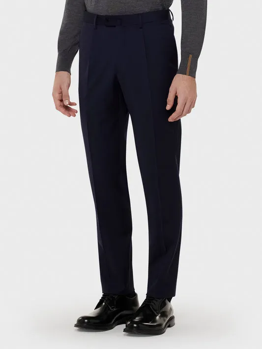 Caruso pantalone slim lana Houdini beige
