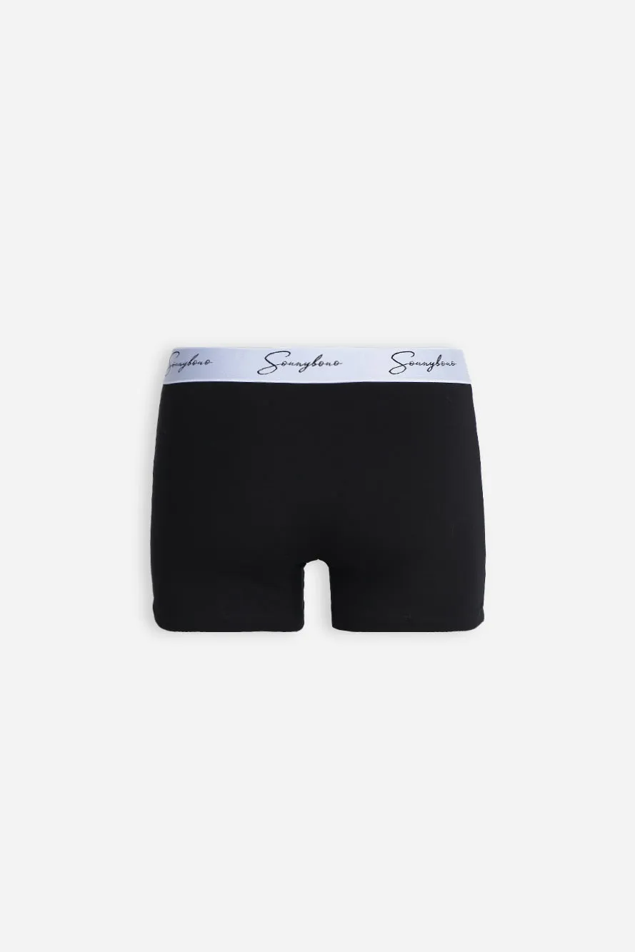 Sonny Bono Boxer Elastico a Contrasto Nero boxer comfort