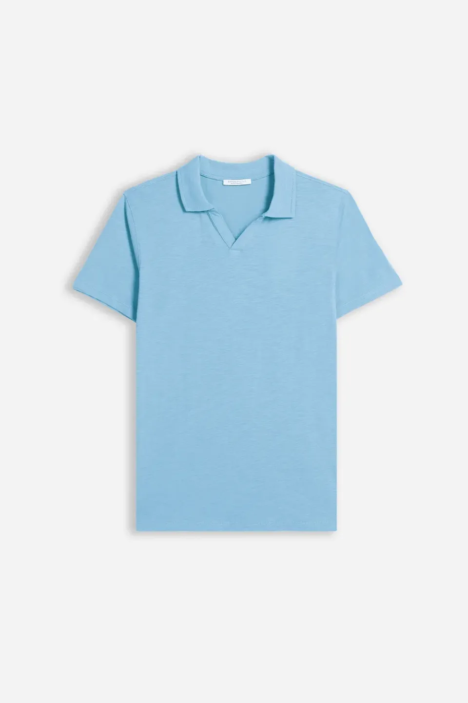 Sonny Bono polo slub collo derby celeste cotone