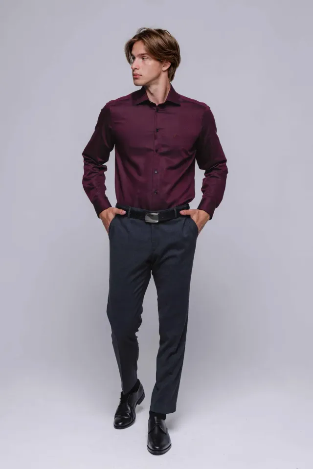 Alain Delon camicia business Slim Fit cotone