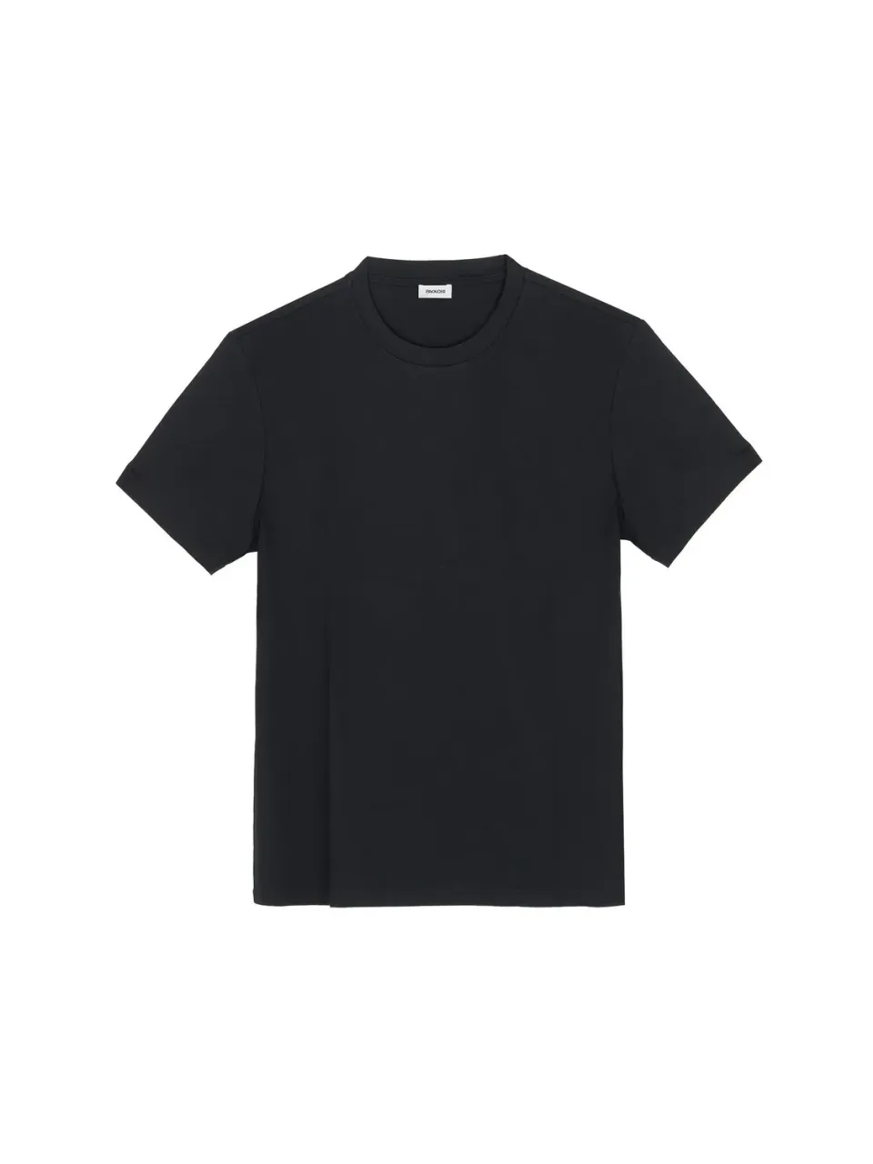 Paoloni T-shirt Jersey Cotone Nero Girocollo