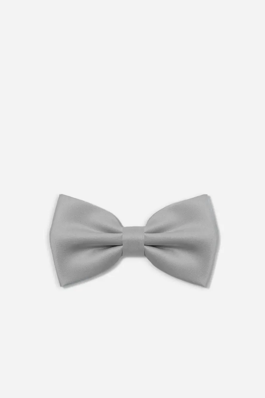 Sonny Bono papillon raso grigio perla cerimonia