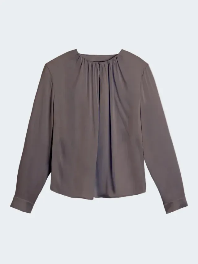 Sand Menswear 3176 Matt Leah blusa marrone seta stretch