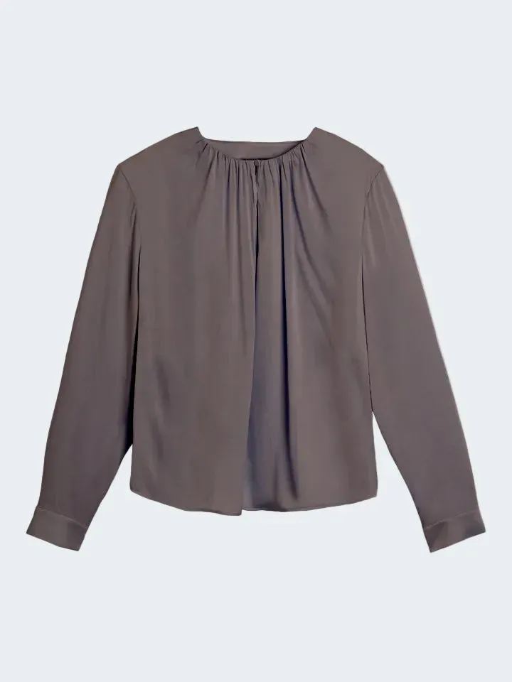 Sand Menswear 3176 Matt Leah blusa marrone seta stretch