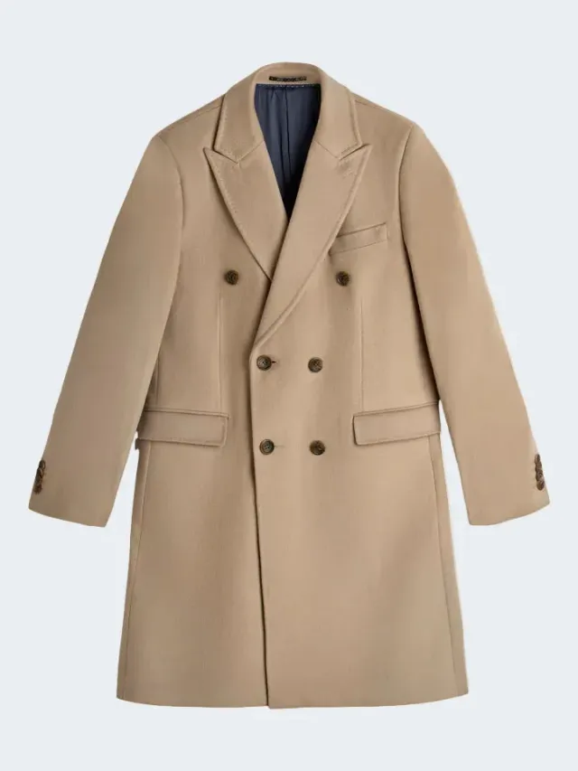 Sand Menswear Sultan DB cappotto cashmere cammello chiaro