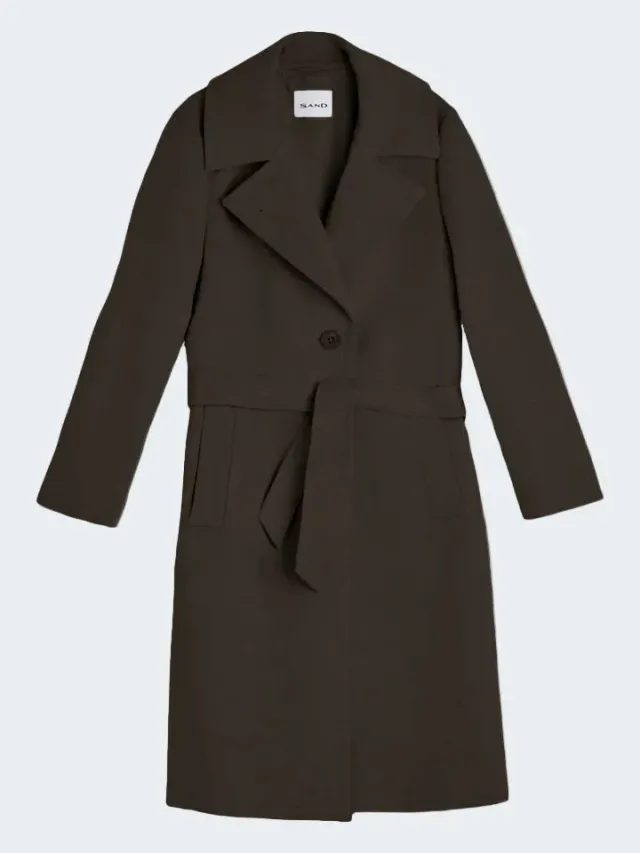 Sand Menswear Clareta Midi cappotto cashmere marrone