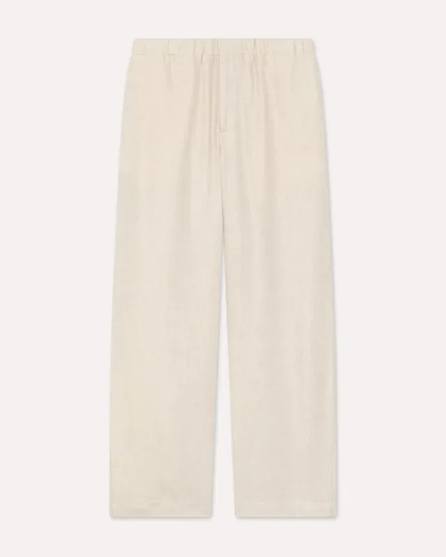 Lardini pantalone beige senza pieghe lino 23 cm