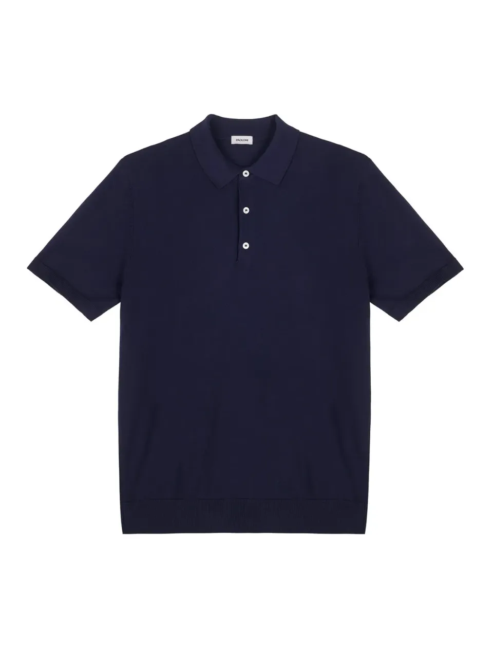 Paoloni Polo Jersey Cotone Uomo Blu Manica Corta