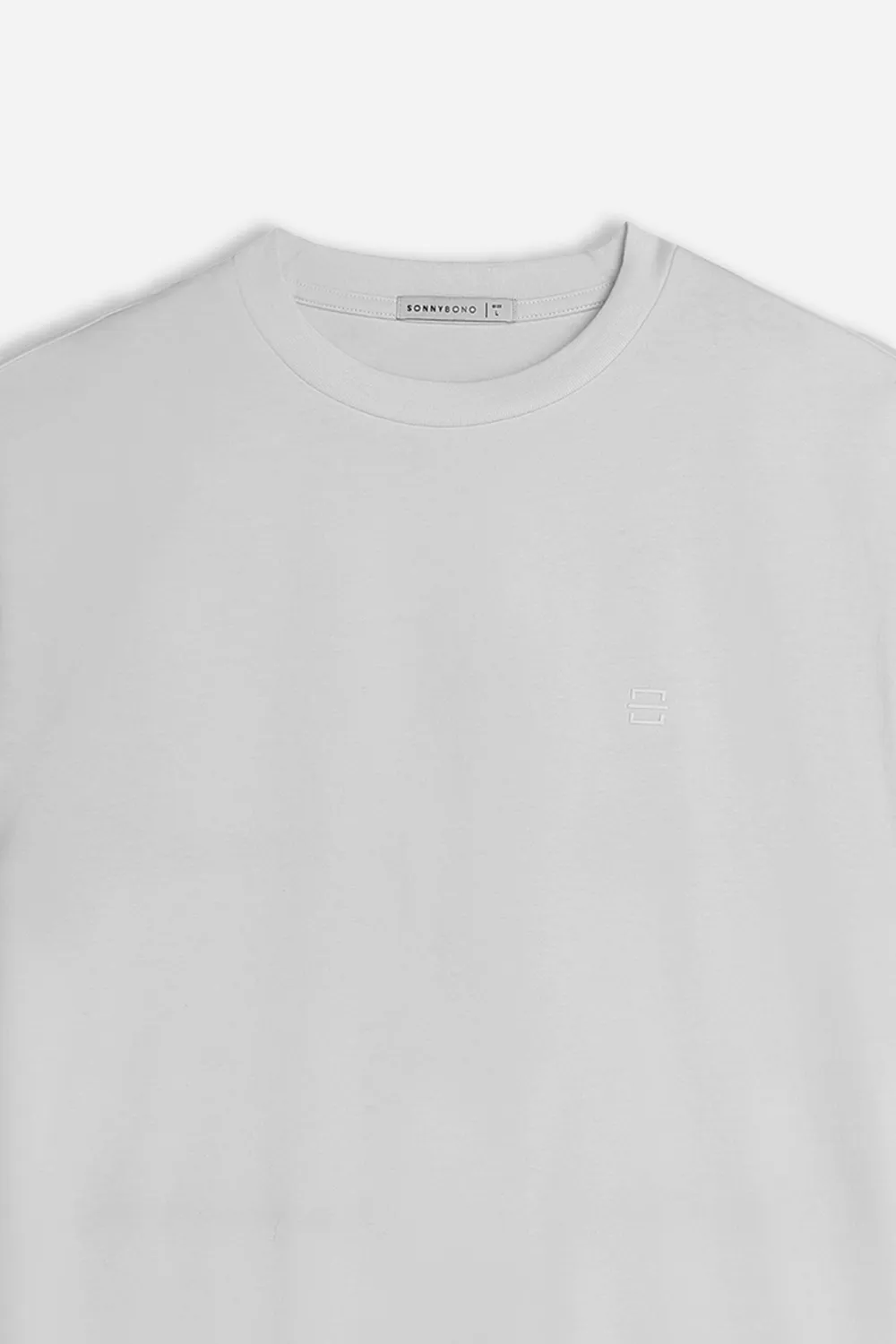 Sonny Bono T-Shirt Girocollo Basic Grigio Ghiaccio