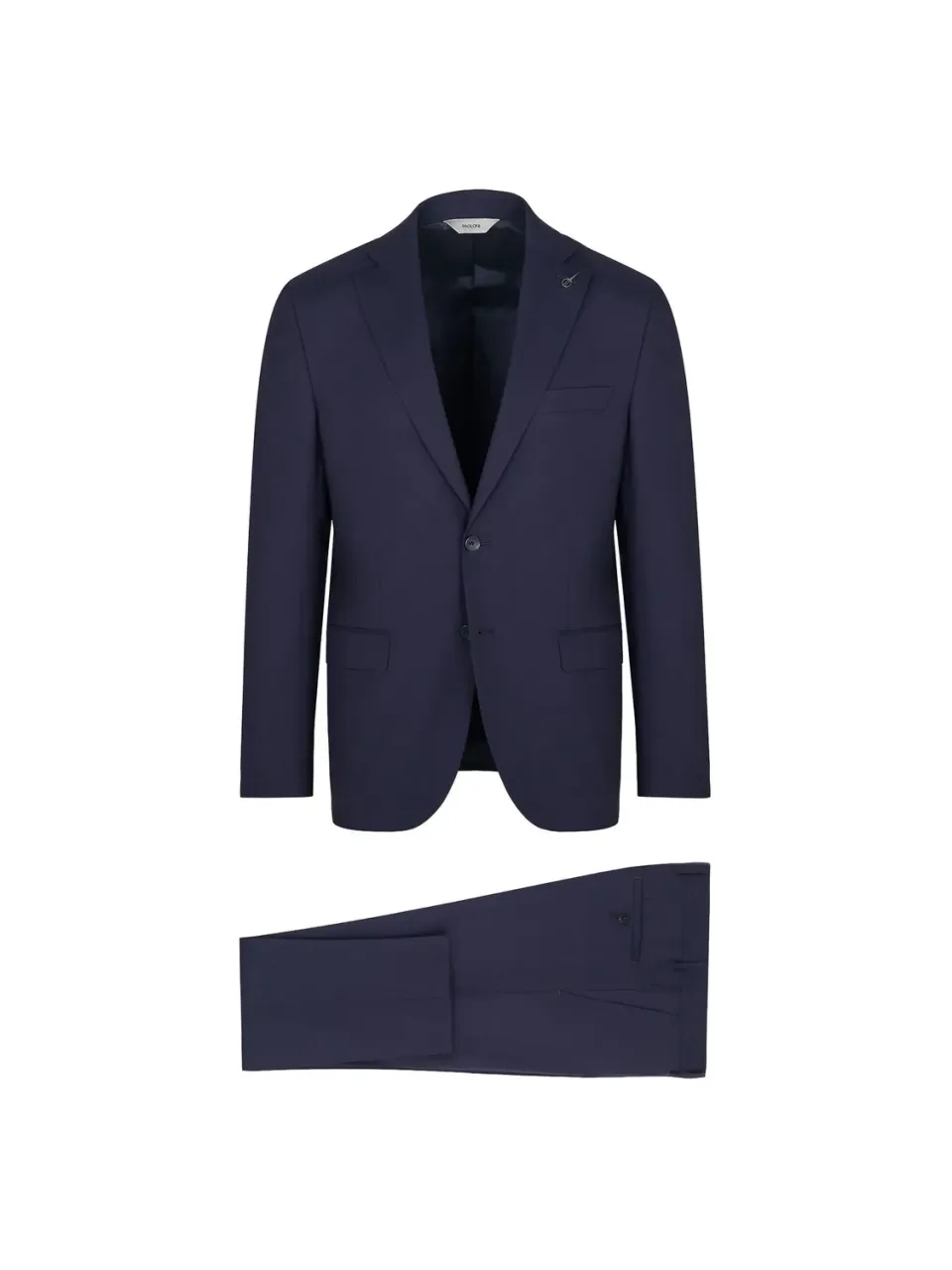 Paoloni Abito Fresco Lana Stretch Uomo Blu Slim