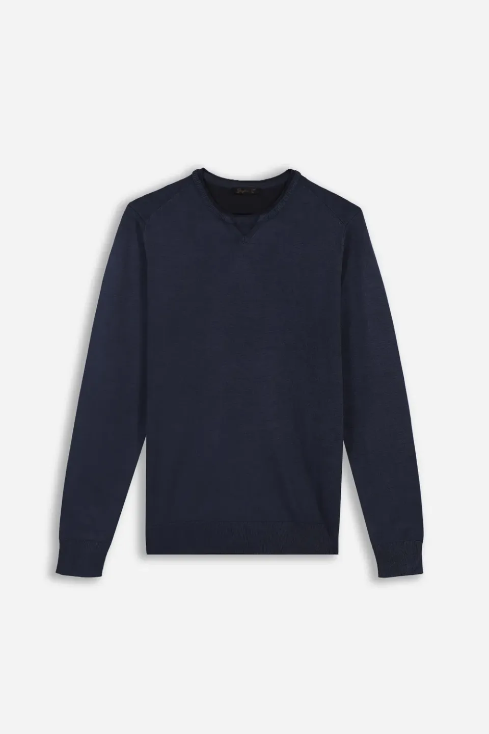 Sonny Bono Maglia Girocollo Blu Dettaglio Collo