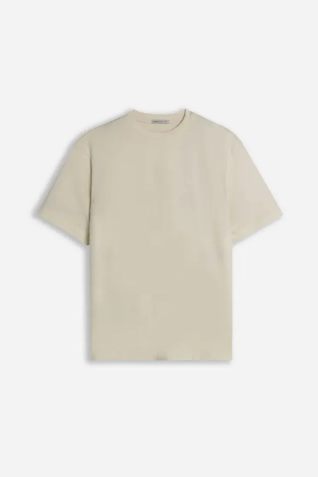 Sonny Bono HA 08209TS 126 T-Shirt Girocollo Beige Cotone
