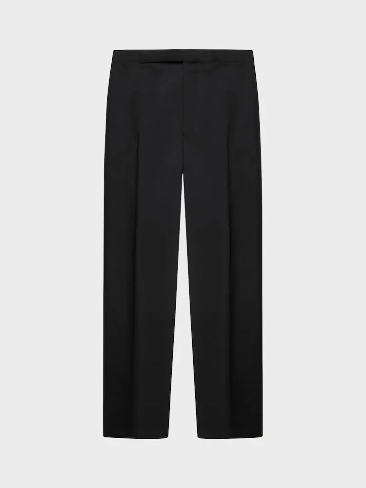Caruso Norma pantalone lana mohair nero