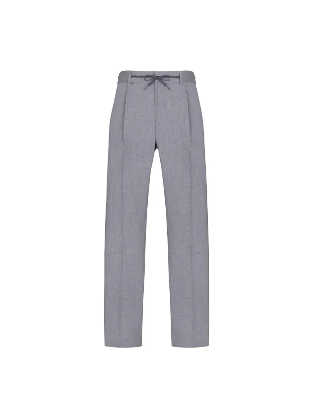 Paoloni Pantalone Jogging Fresco Lana Stretch Grigio