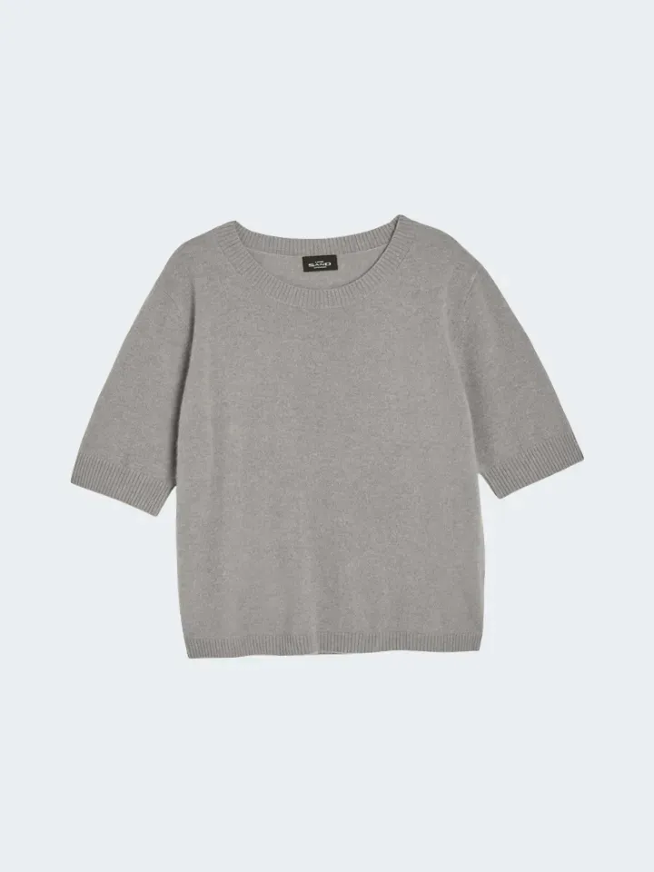 Sand Menswear Delmy Maglione Cashmere Manica Corta Grigio