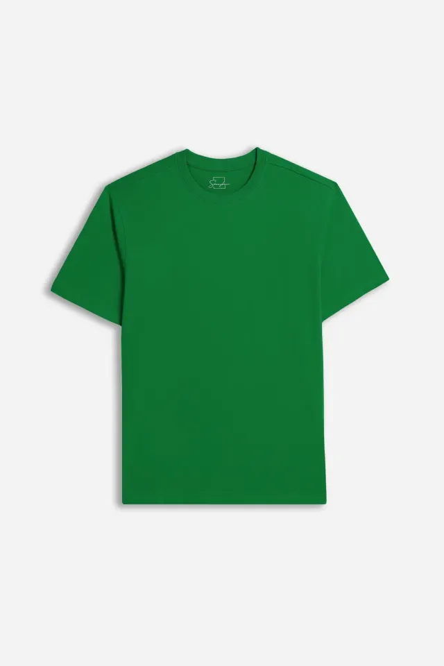 Sonny Bono Basic t-shirt girocollo verde vestibilità comoda