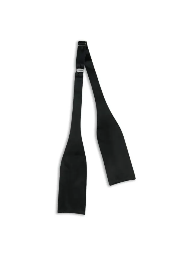 Caruso Manon papillon seta nero da annodare