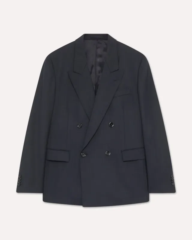 Lardini Feeling abito doppiopetto blu herringbone
