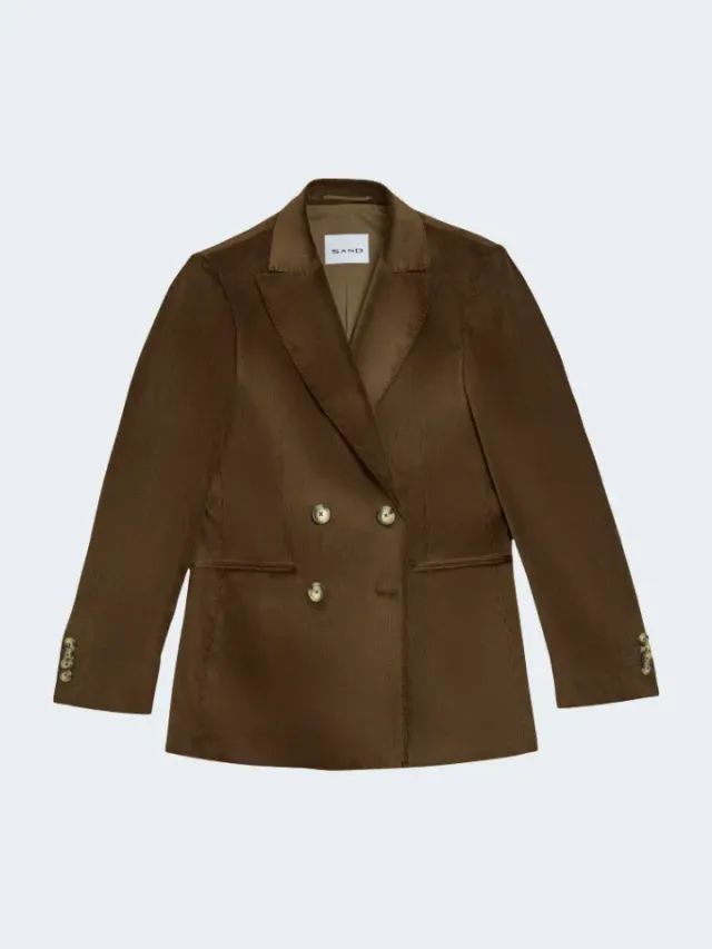 Sand Menswear 2590 W Solene Blazer Velluto Marrone Scuro