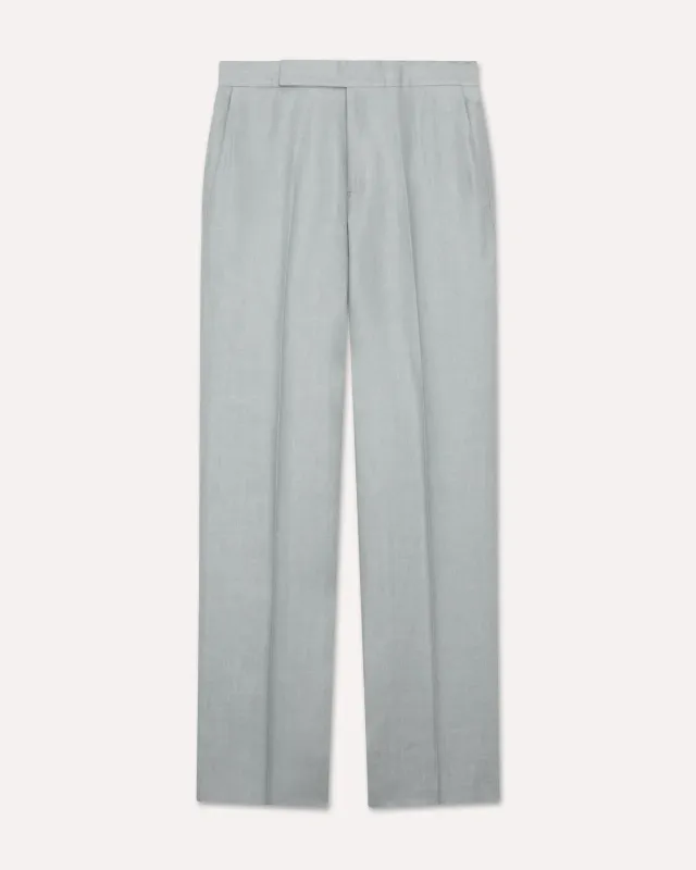 Lardini Pantalone Grigio in Twill Senza Pieghe