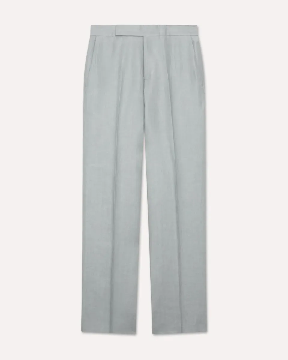 Lardini Pantalone Grigio in Twill Senza Pieghe