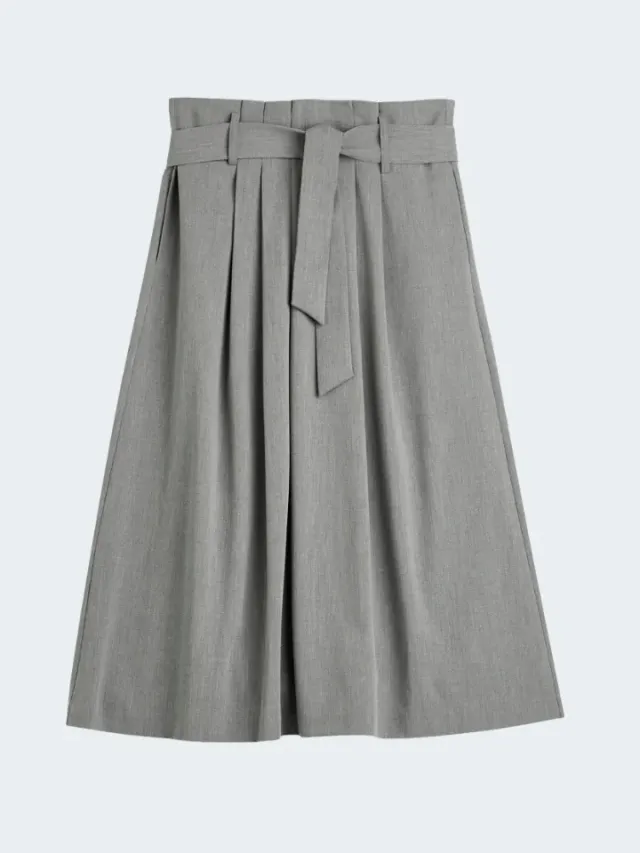 Sand Menswear Mana gonna cadi plissé grigia con cintura