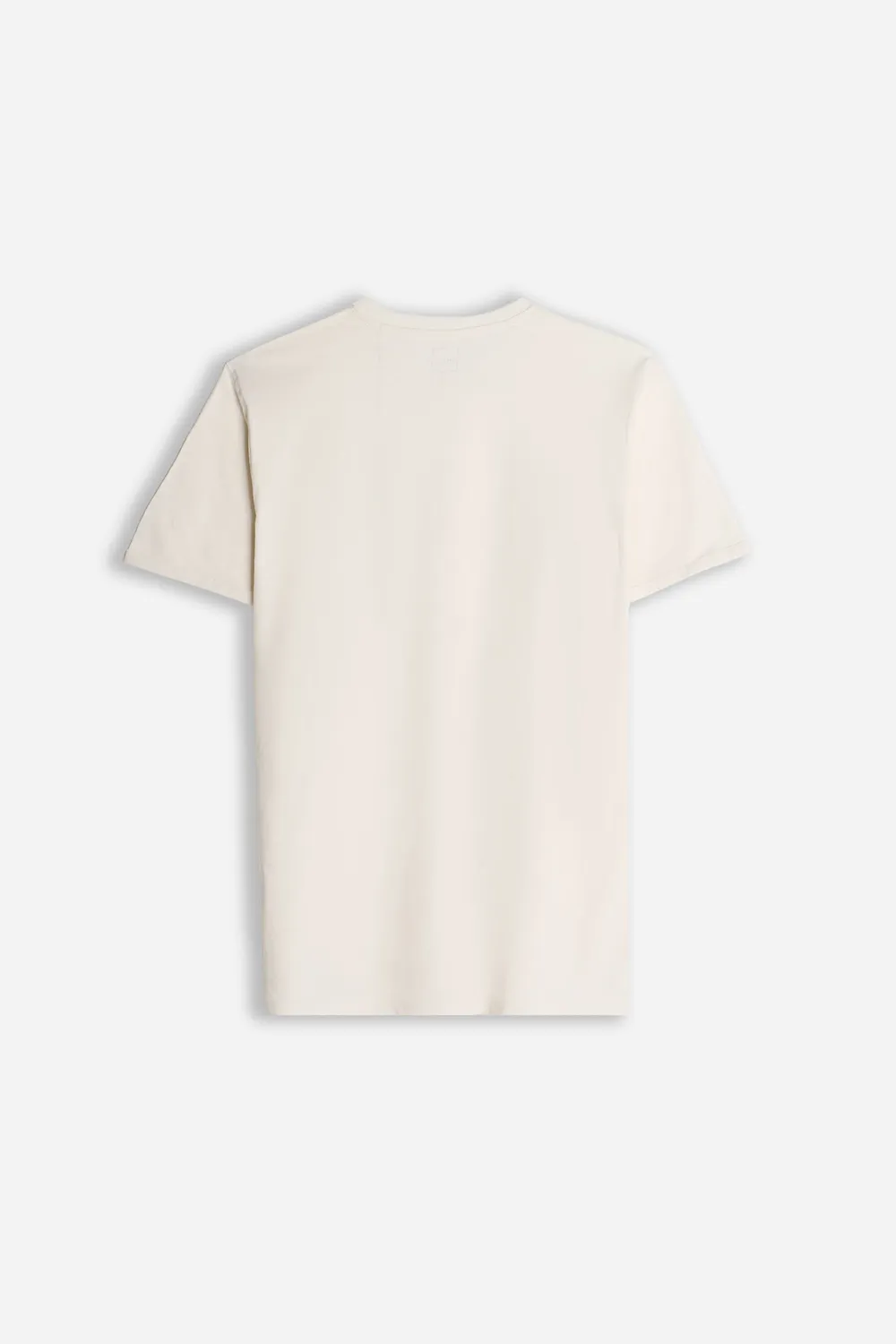 Sonny Bono T-Shirt Girocollo Slub Taschino Gesso