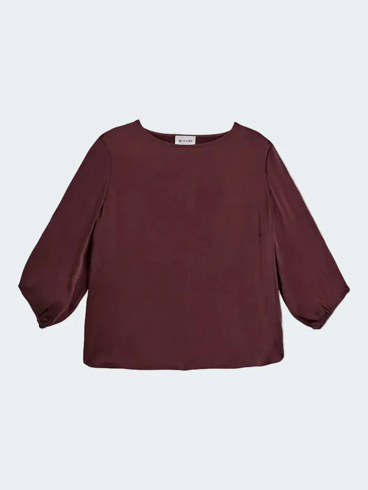 Sand Menswear Matt Nova 3176 top seta rosso scuro