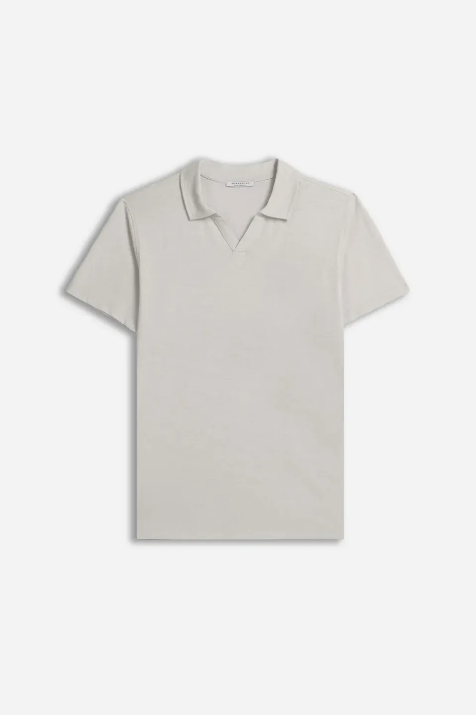 Sonny Bono Slub Polo Collo Derby Grigio Ghiaccio Cotone