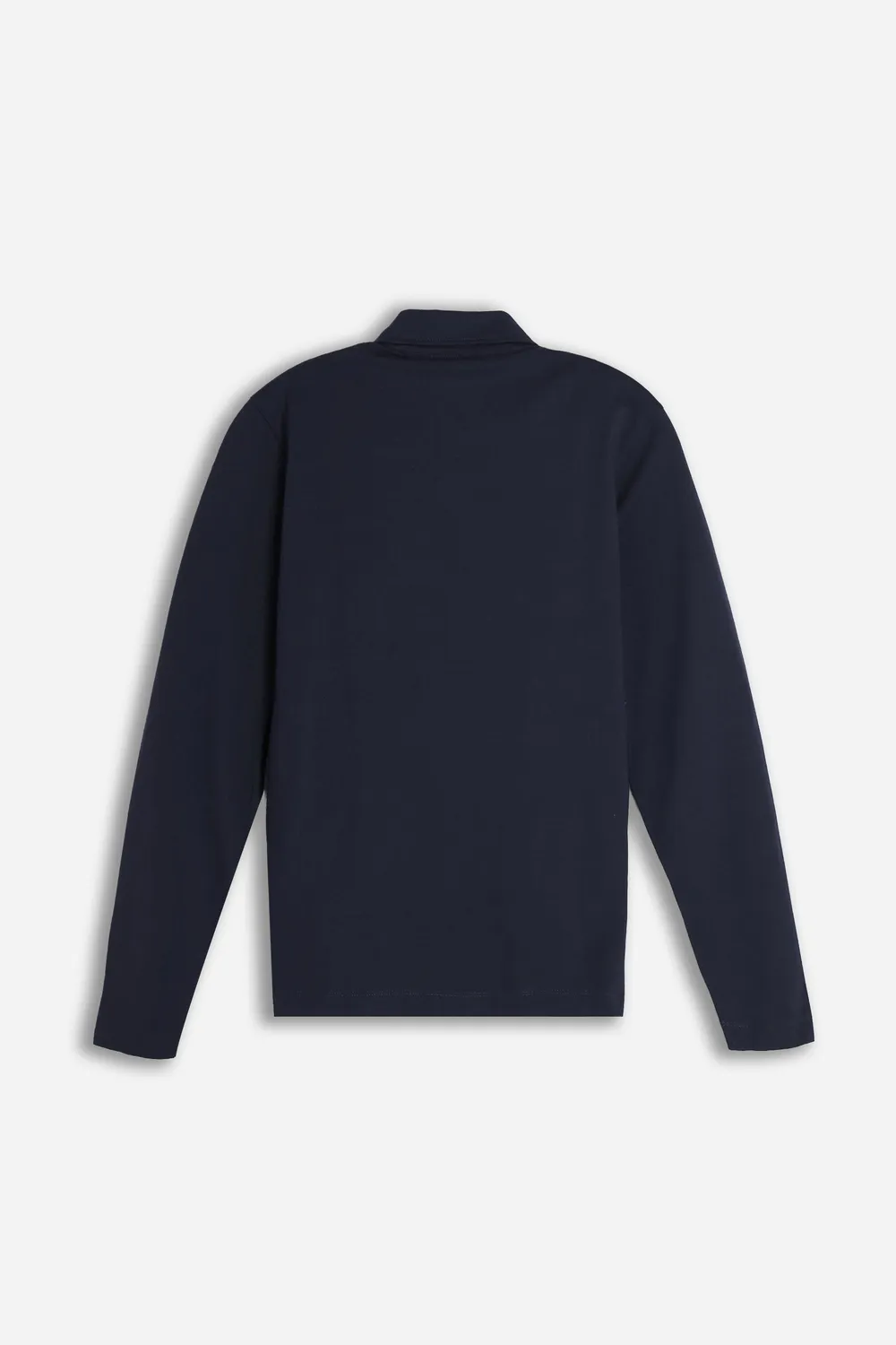 Sonny Bono Polo Manica Lunga Bottoni Blu Cotone