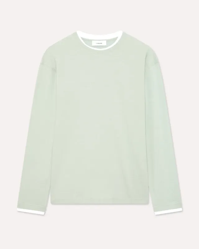 Lardini T-shirt manica lunga salvia cotone Artic