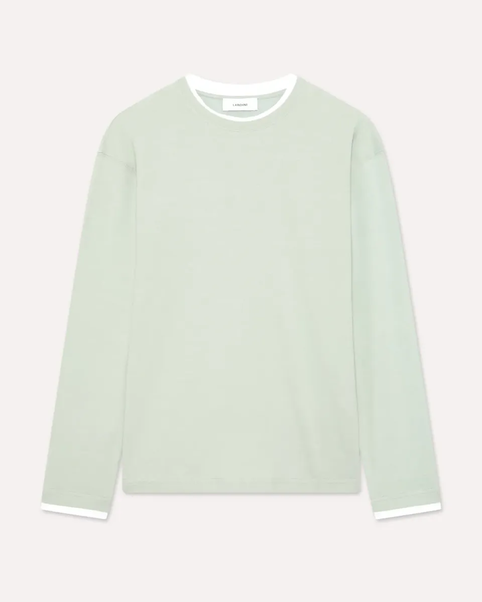 Lardini T-shirt manica lunga salvia cotone Artic