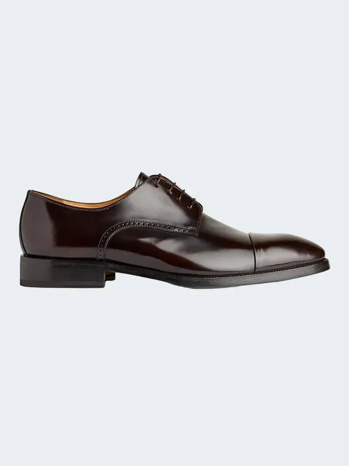 Sand F812 derby pelle testa marrone traforate