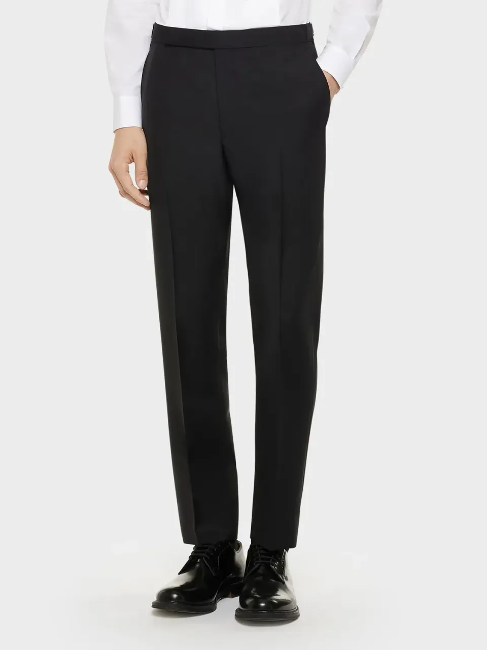 Caruso Norma pantalone lana mohair nero