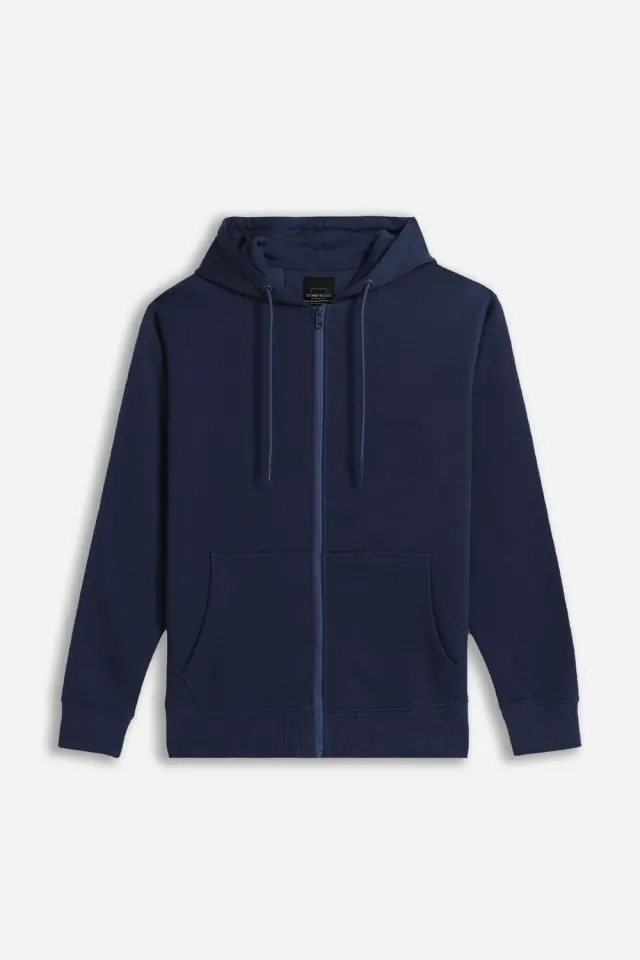 Sonny Bono Full Zip Basic felpa bleu con cappuccio