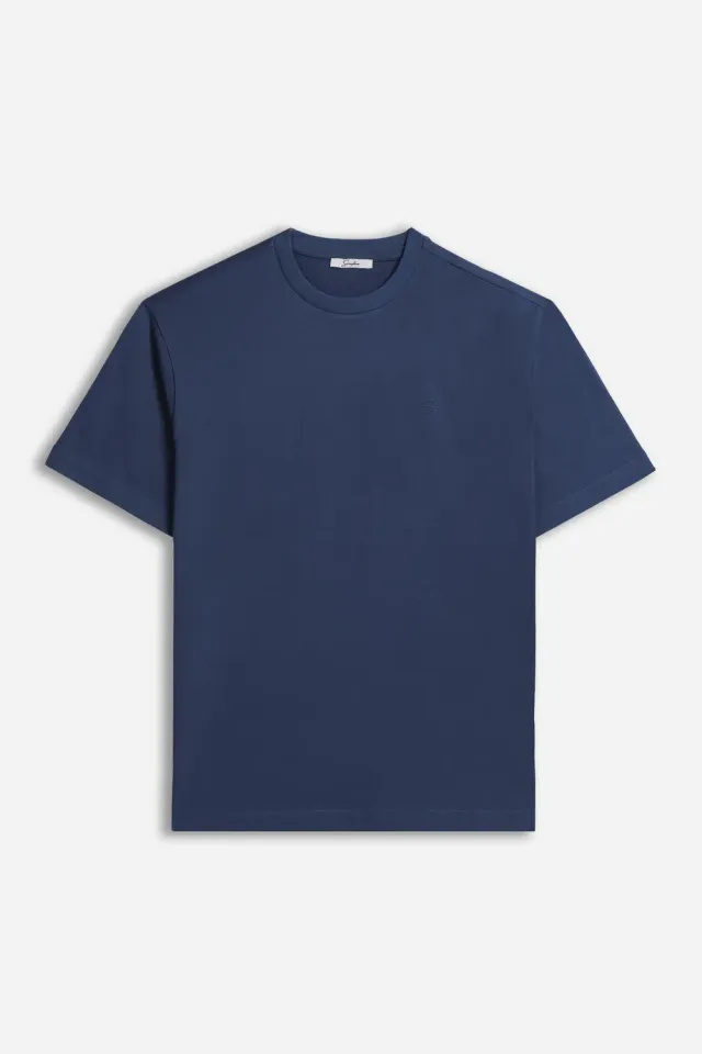 Sonny Bono Logo Stampato T-shirt Indaco cotone