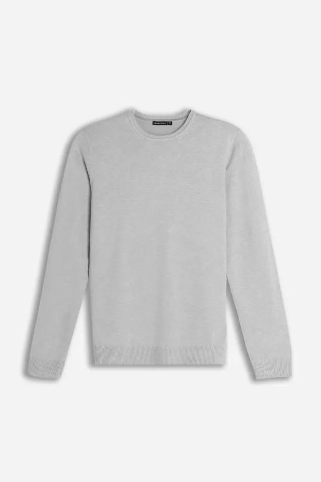 Sonny Bono Basic Maglia Girocollo Grigio Chiaro
