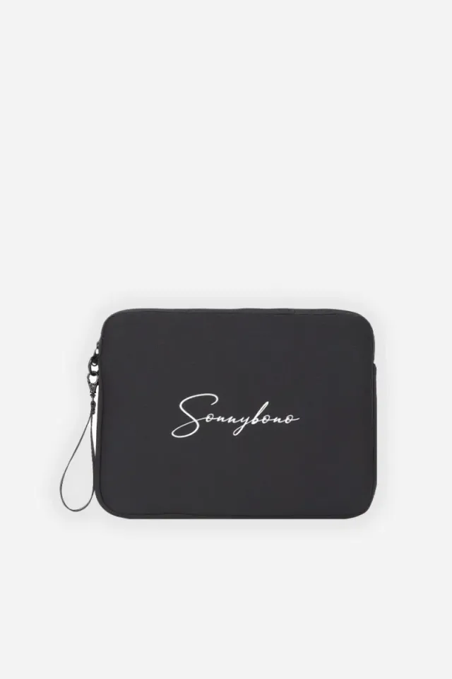 Sonny Bono Grande pochette stampa nero 32x24 cm