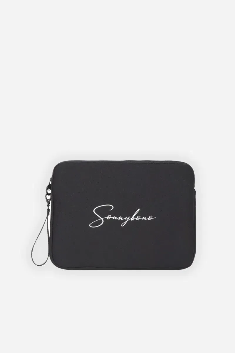 Sonny Bono Grande pochette stampa nero 32x24 cm