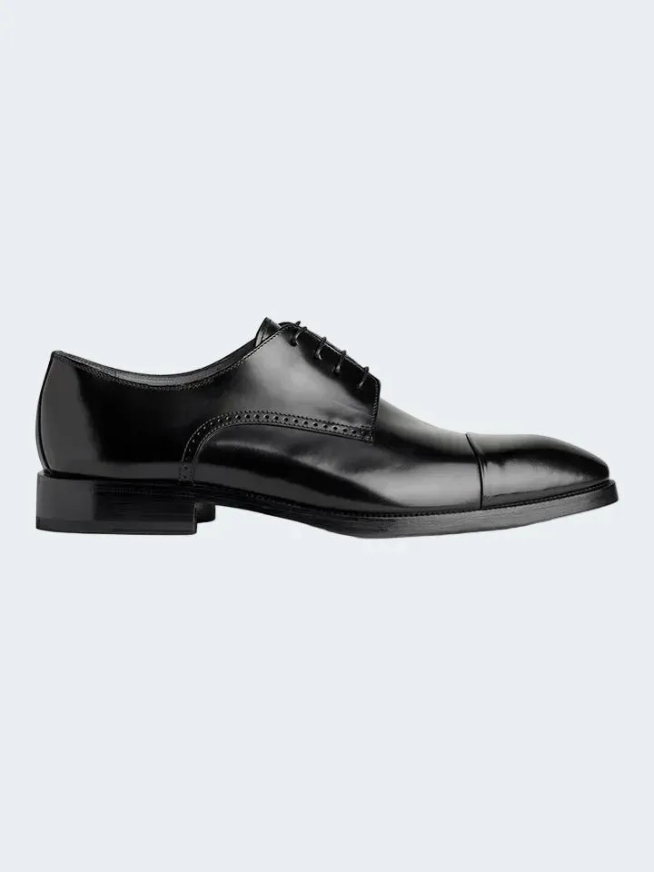 Sand MW F812 Scarpe Derby Pelle Nero Ebano
