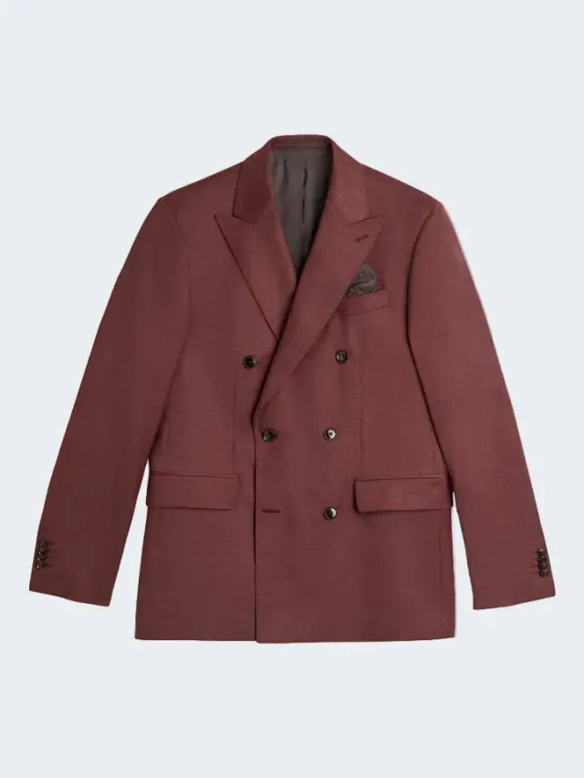 Sand Menswear Star DB blazer flanella rosso doppiopetto