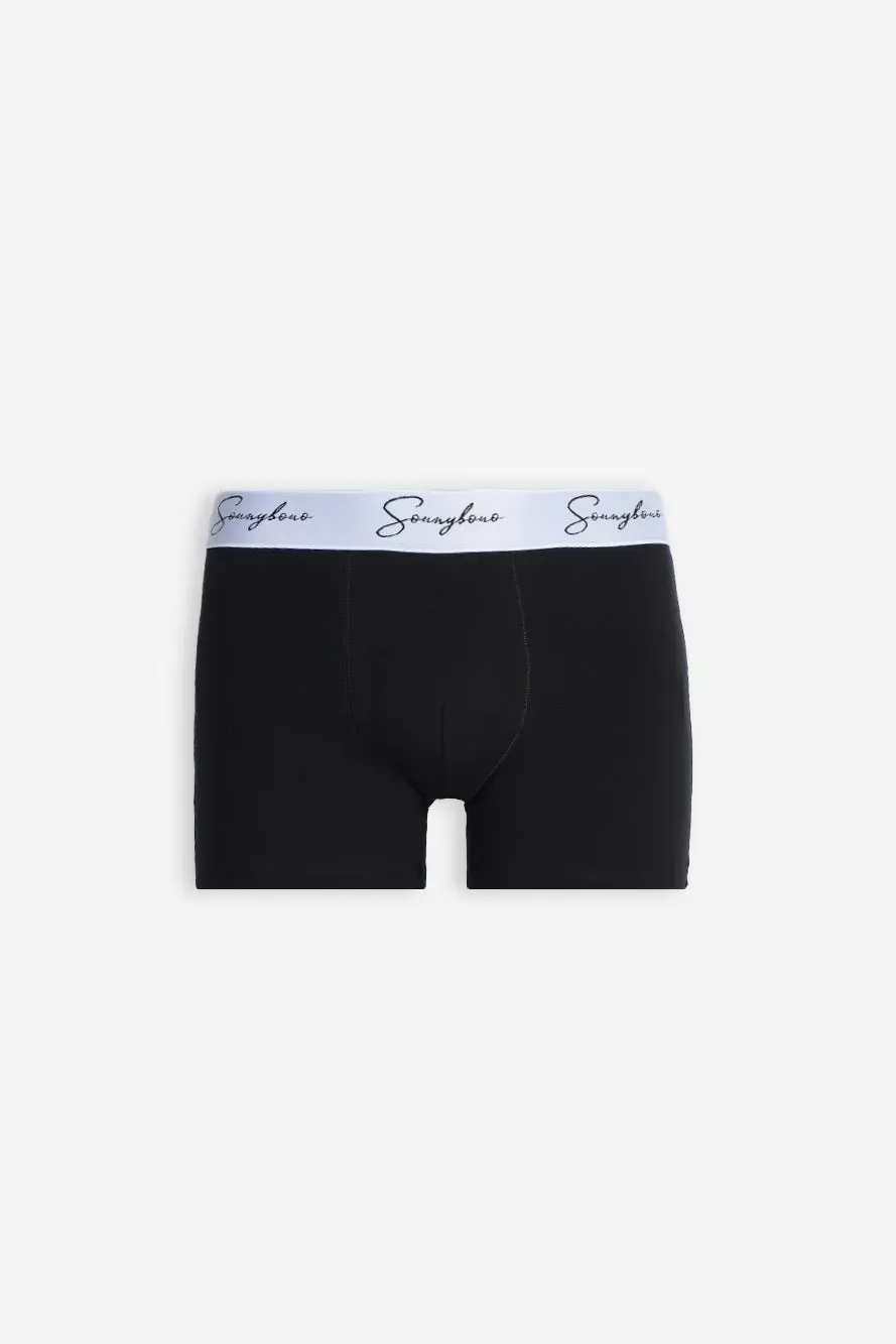 Sonny Bono Boxer Elastico a Contrasto Nero boxer comfort