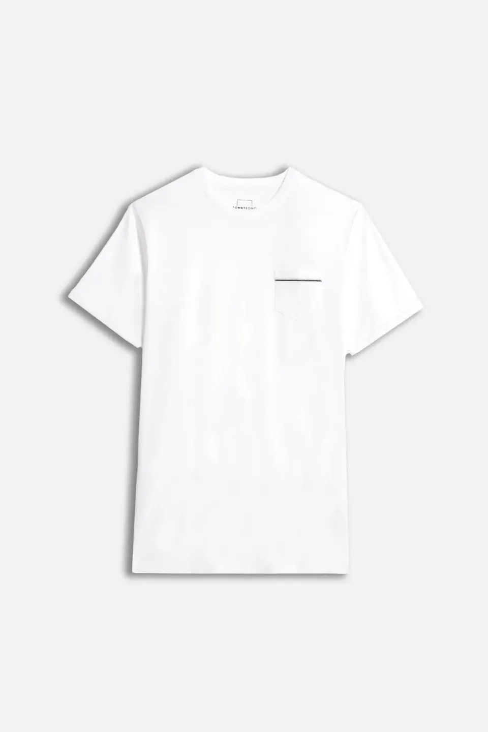 Sonny Bono T-Shirt Slub Taschino Bianco Cotone