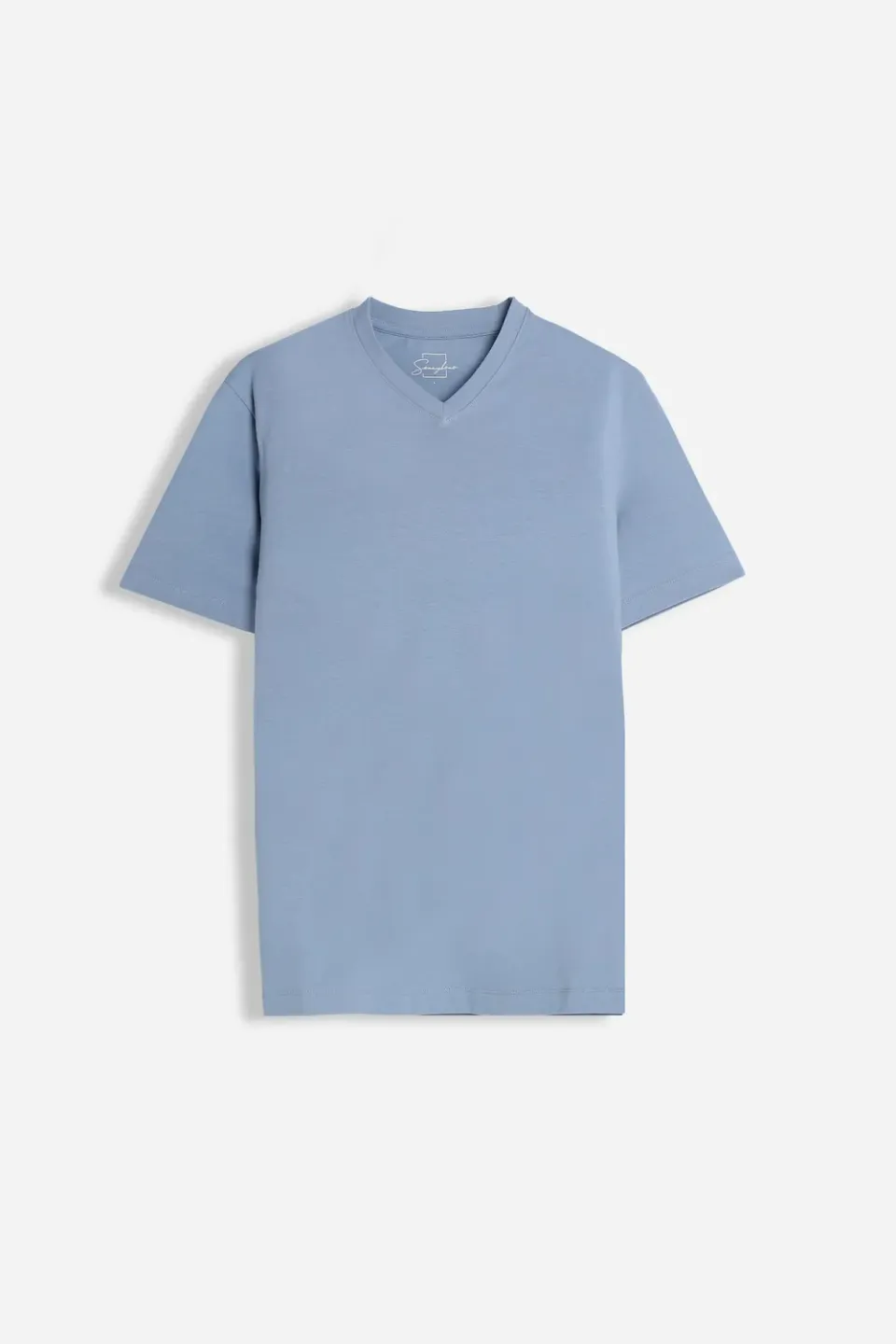 Sonny Bono t-shirt scollo V basic stretch polvere cotone