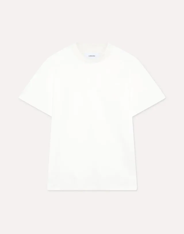 Lardini T-shirt jersey cotone bianca mercerizzato