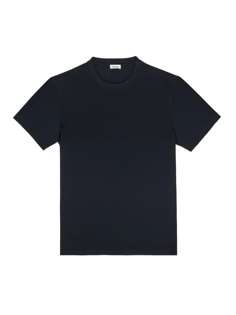 Paoloni T-Shirt Jersey Cotone Uomo Nera Girocollo